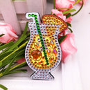 4pcs DIY Full Drill Diamond Burger Fries Food Embroidery Fridge Magnets