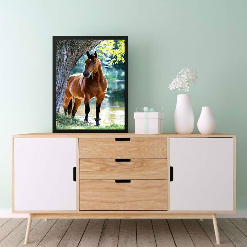 5D DIY Diamond Painting Kits Full Round Drill Horse Mosaic Picture Animal Crafts