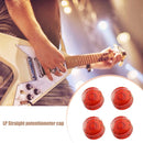 4pcs Electric Guitar Knob Cap Guitar Volume Tone Button for EPI LP (Red) Newly