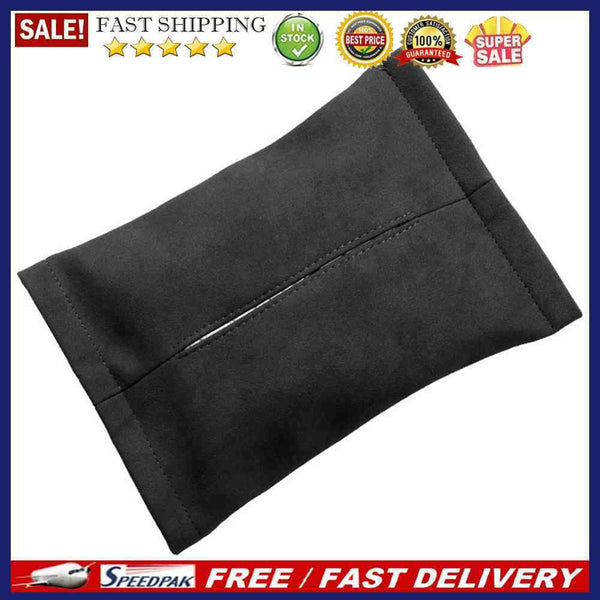 Car Tissue Box Auto Suede Paper Towel Backseat Armrest Box Napkin Holder Case