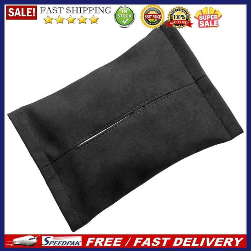 Car Tissue Box Auto Suede Paper Towel Backseat Armrest Box Napkin Holder Case