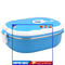 Rectangle Lunch Box Thermal Leak-Proof Heat Insulation Anti-Scald (Blue)
