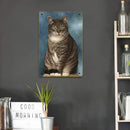 Retro Sitting Cat Metal Plate Painting for Bar Pub Tin Plaques Wall Sign Newly
