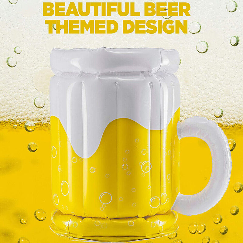 Inflatable Beer Mugs Coolers Summer Beach PVC Cold Drinks Party Supplies Newly