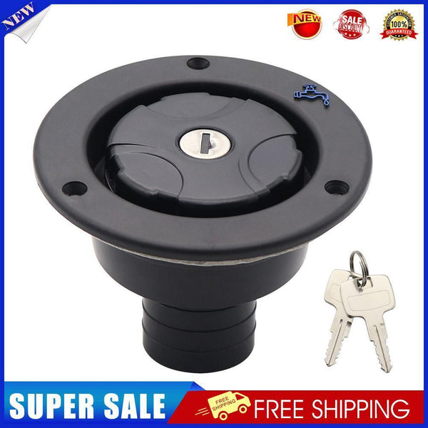 Automobile Car Fresh Water Fill Hatch RV Boat Lockable Inlet Filter (Black)