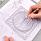 Rotating Drawing Ruler Student Mathematical Stereo Geometry Art Design Template