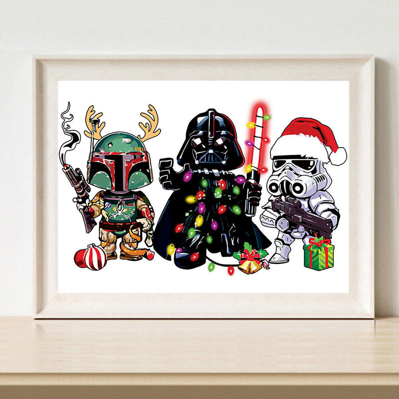 5D Christmas Cartoon Diamond Painting Full Round Rhinestone Drawing Picture Kits