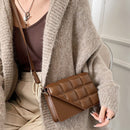 Fashion PU Leather Flap Clutch Women Quilted Mobile Phone Casual Shoulder Bags