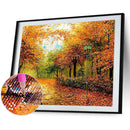 5D Diamond Painting Kit Maple Forest Full Round Drill Rhinestone DIY Crafts