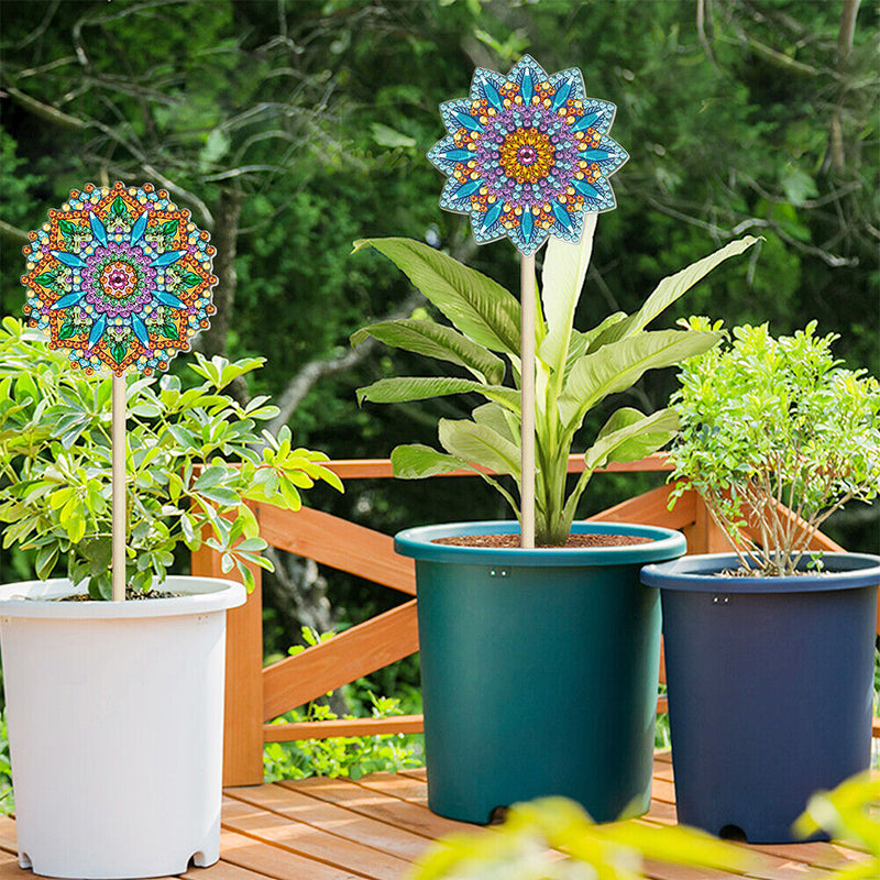 Rhinestone Craft Yard Lawn Flowers Decor Stick for Outdoor Home Christmas Gif