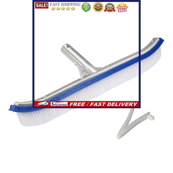 18 inch Swimming Pool Brush, Aluminum Handle and Nylon Bristles, Profession