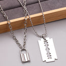 Party Jewelry Women Men Chain Necklace Key Lock Pendant Collar Punk Choker