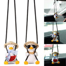 Car Hanging Ornament Car Pendant Decor School Bag Duck Car Pendant Swing Duck