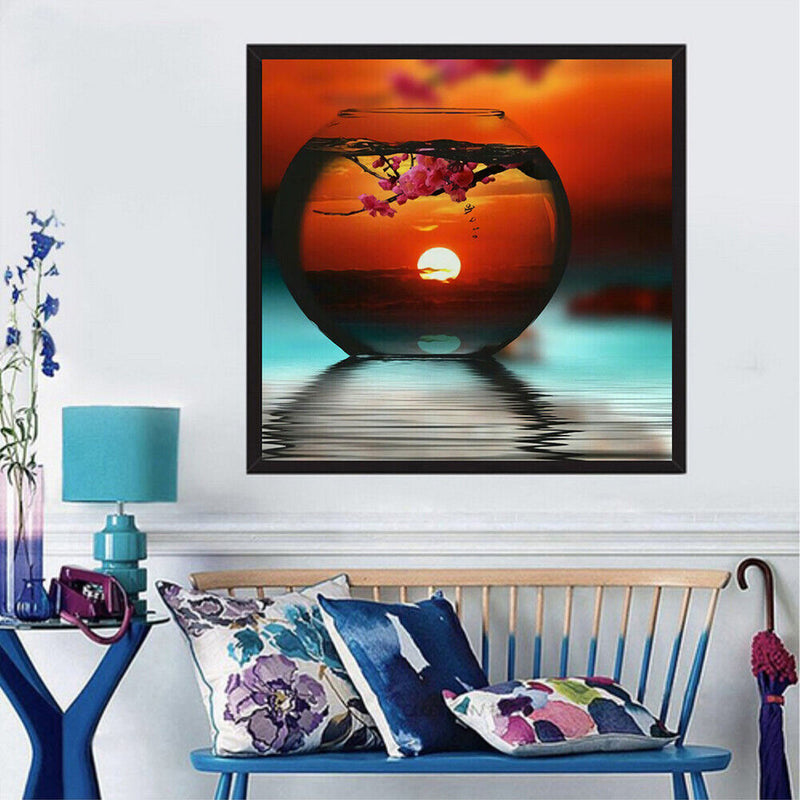 5D DIY Full Drill Diamond Painting Cup Landscape Cross Stitch Kits (z906)