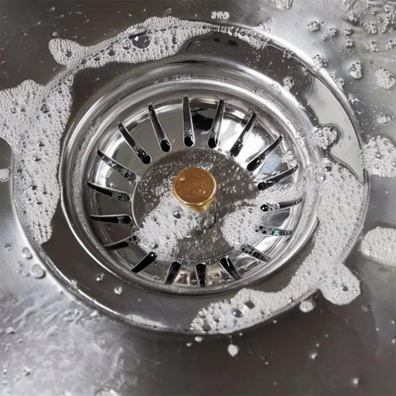 For Kitchen Sink Plug Strainer Drainer Steel Replacement Waste G4K3