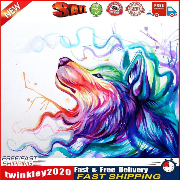 Wolf 50x40cm Oil Paint By Numbers Picture DIY Painting M729 Newly