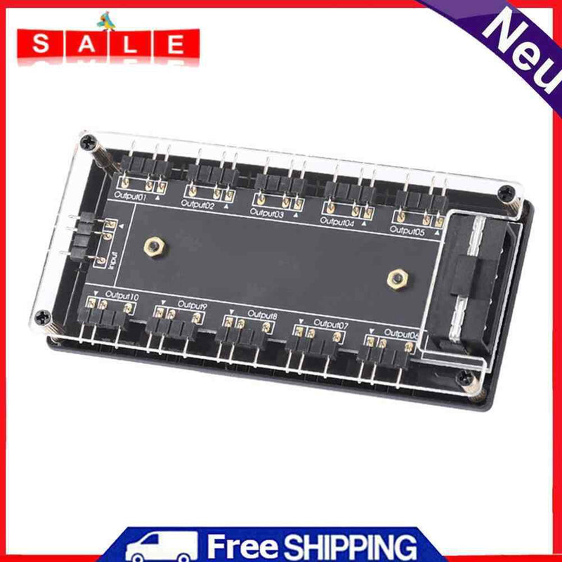 5V 3PIN PC Case ARGB Fan Extension Hub + Cable Computer Chassis Cooler Splitter