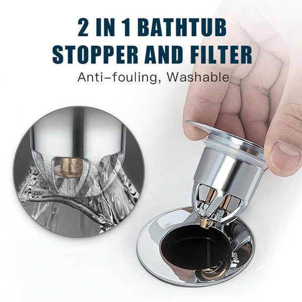 Anti-Clogging Popping Core Sewer Universal Bathroom Sink Stopper Wash Drainer`