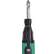 LED Anti-Slip Rod Handle Electric Screwdriver Kit Torque USB Drill (Green)