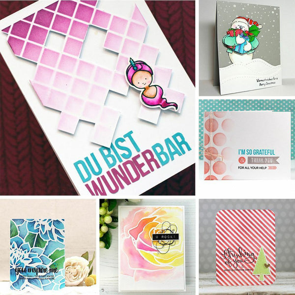 DIY Drawing Paper Cards Making Embossing Template Layering Stencil Scrapbooking