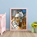 Fierce Tiger 5D DIY Diamond Painting Kits Full Round Drill Wall Decor Art Crafts
