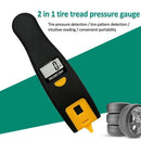 Monitoring Tool Tire Pressure Pressure Gauge Digital Tire 2-in-1 Car Tread