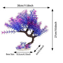 Aquarium Large Artificial Ornament Fish Tank Pink Tree Grass Plastic Plant R0H5