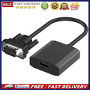 VGA to HDMI-compatible Adapter Cable 1080P Analog to Digital Audio Converter(Bla