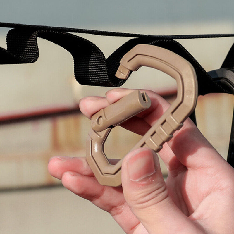 5pcs Outdoor Carabiner Molle Buckle Keychain Hook Backpack Camping D Buckles