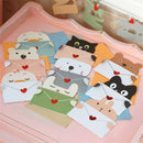 Gift Invitation Christmas DIY Thanks Message Cartoon Animal Greeting Card