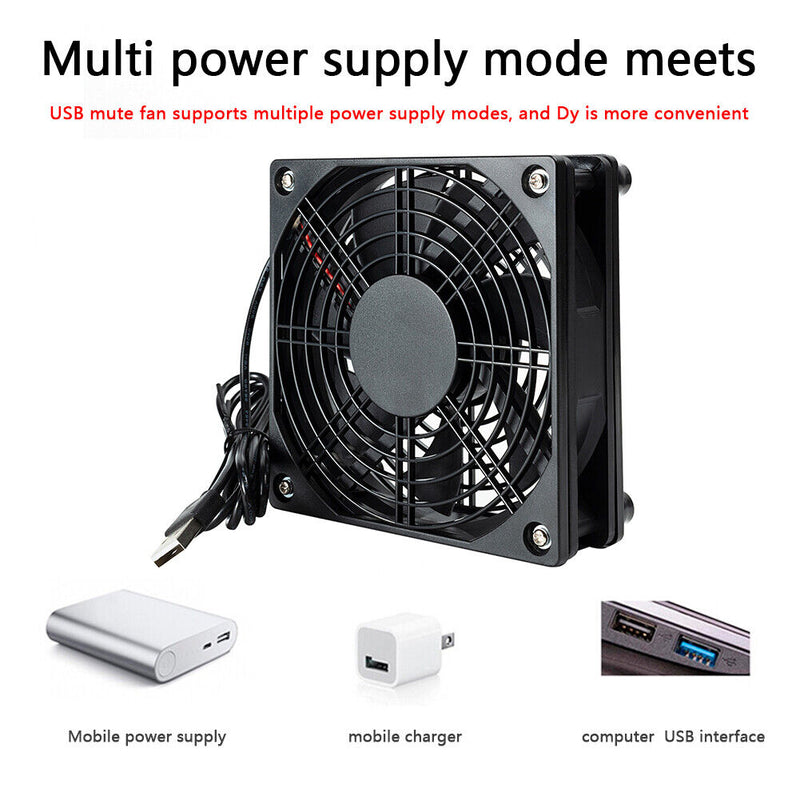 5V USB Computer Case Chassis Cooling Fan Router Set-top Box Silent Mute Cooler