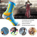 Men Compression Football Socks Sports Baseball Soccer Socks (Sky Blue)