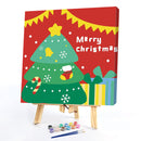 Digital Painting Frameless Cartoons Christmas DIY Painted By Numbers on Canvas
