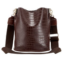 Retro Crocodile PU Leather Women Shoulder Bags Solid Messenger Bucket Handbags