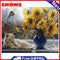 Oil Painting Flower By Numbers DIY Canvas Picture Hand Painted Home Decoration