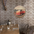 Round Metal Tin Sign Plaque Wall Car Posters Iron Painting for Bar (4) Newly
