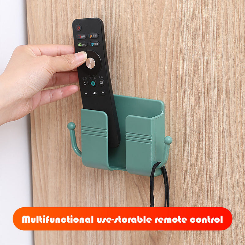 Wall Phone Holder - 5 Pieces Self-Adhesive Wall Mounted Phone Holder with Hooks
