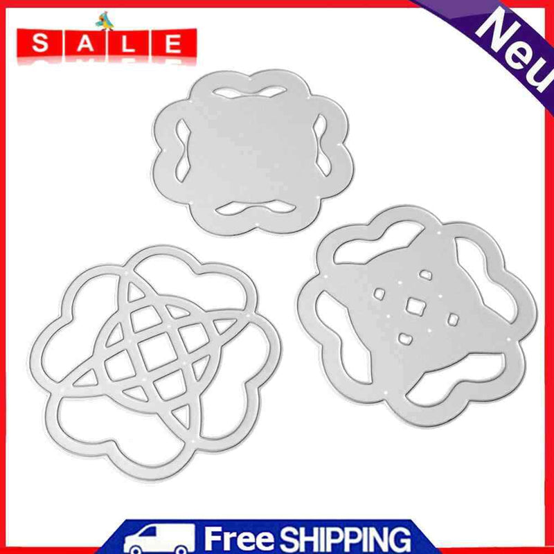 3pcs DIY Flowers Cutting Dies Stencils Scrapbooking Embossing Album Cards-221673