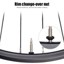 VXM 2pcs/Set MTB Bike Schrader Presta Valve Wheel Converter Nut Rim (Black)