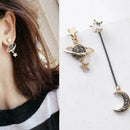 Korean Style Moon Star Planet Drop Dangle Earrings O3V4 Women best Jewelry E6B4
