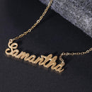 Unisex Nameplate Pendant Chain Customized Signature Necklace Gift/Samantha