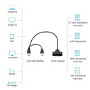SATA to USB Cable USB 2.0 to SATA 7+15 Pin 2.5 inch HDD SSD Hard Drive Adapter