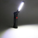 COB LED Flashlight Rechargeable Work Camping Torch Folding Night Light (L)