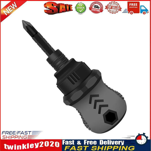 Ratcheting Double-Head Screwdriver Phillips Slotted 2 in 1 Mini Accessory Newly
