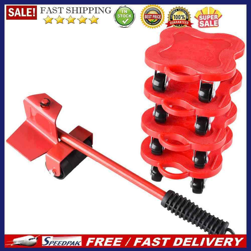 5pcs Furniture Transport Roller Set Move House Omnidirectional Wheels Rack