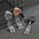 ID Name Card Anti-Lost Clip Metal Key Ring Retractable Badge Holder Lanyards