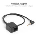 Male 2.5mm TRS Stereo Plug to Female RJ9 6P4C Socket Headset Adapter Audio Cable