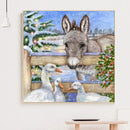 Diamond Painting 5D Full Round Drill Mosaic DIY Snowland Donkey Kit Wall Deco
