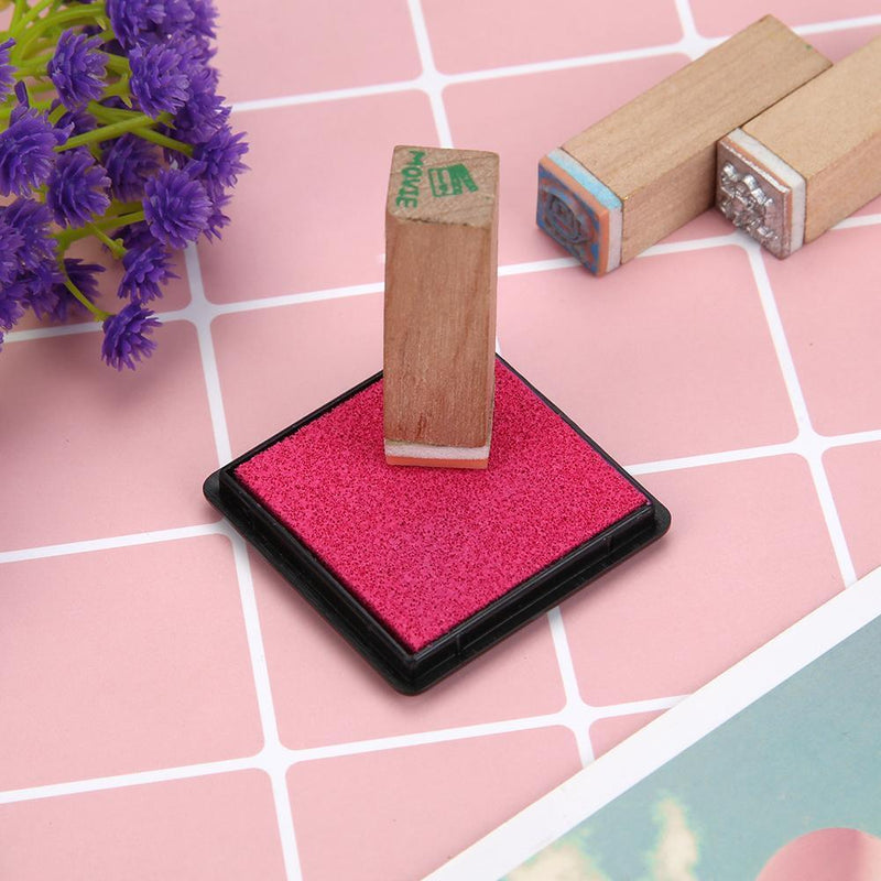 Fingerprint Square Inkpad for DIY Scrapbook Card Paper Craft Stamp (Rose) Newly