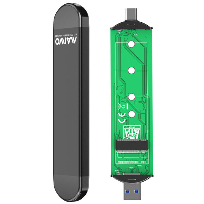 MAIWO M.2 SATA SSD Mobile Enclosure 2 in 1 USB/Type-C Hard Drive Adapter Case